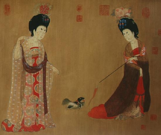 唐《簪花仕女图》局部