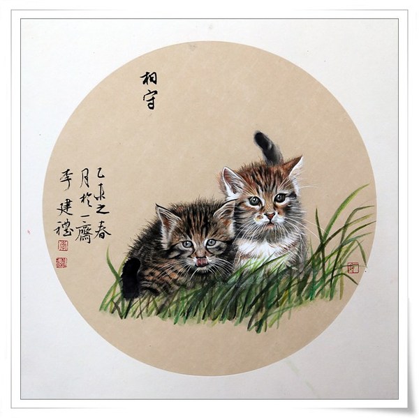 画家李建礼笔下的猫咪