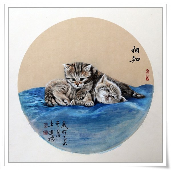 画家李建礼笔下的猫咪