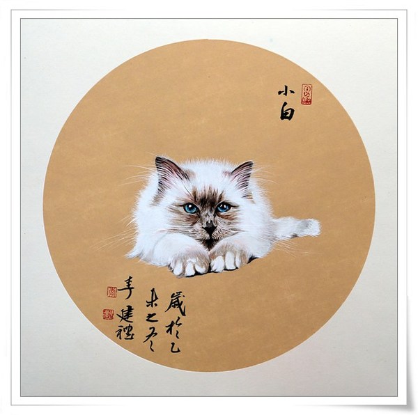 画家李建礼笔下的猫咪