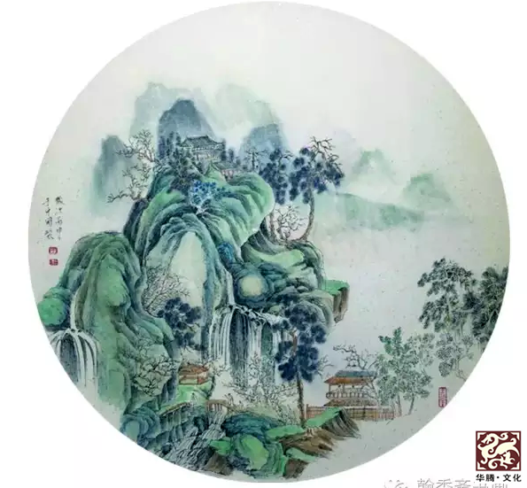 于中国绘画作品在翰香斋展出
