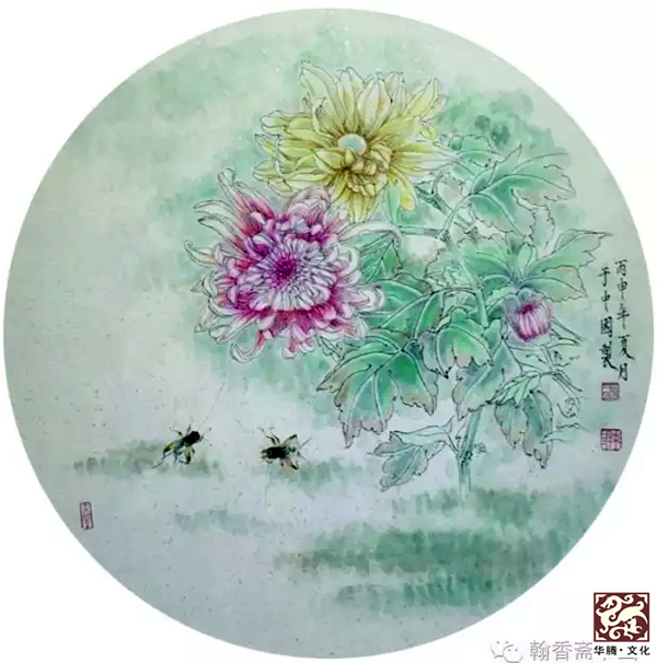 于中国绘画作品在翰香斋展出