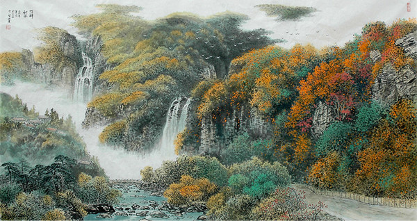 中国著名山水画家贺振宽作品欣赏
