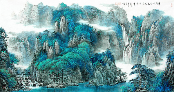 中国著名山水画家贺振宽作品欣赏