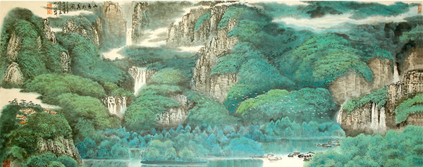 中国著名山水画家贺振宽作品欣赏