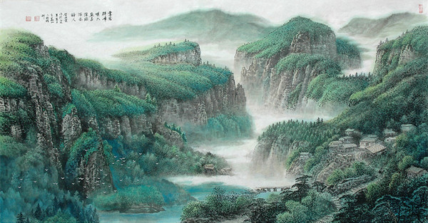 中国著名山水画家贺振宽作品欣赏