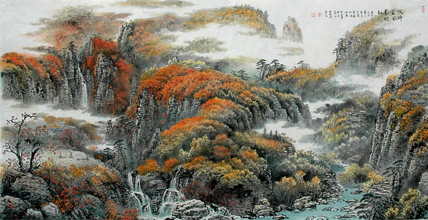 中国著名山水画家贺振宽作品欣赏