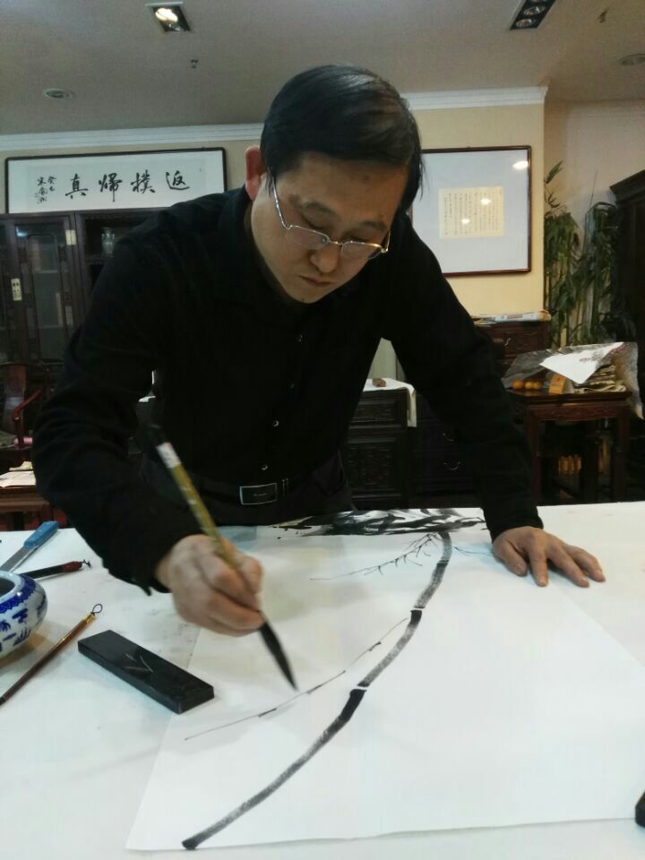 书画家迎新年联谊笔会在明月书画艺术馆举行
