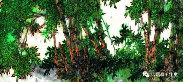 《劲节铁骨 浩气凌云》-吉瑞森教授为人民大会堂创作巨幅竹子作品