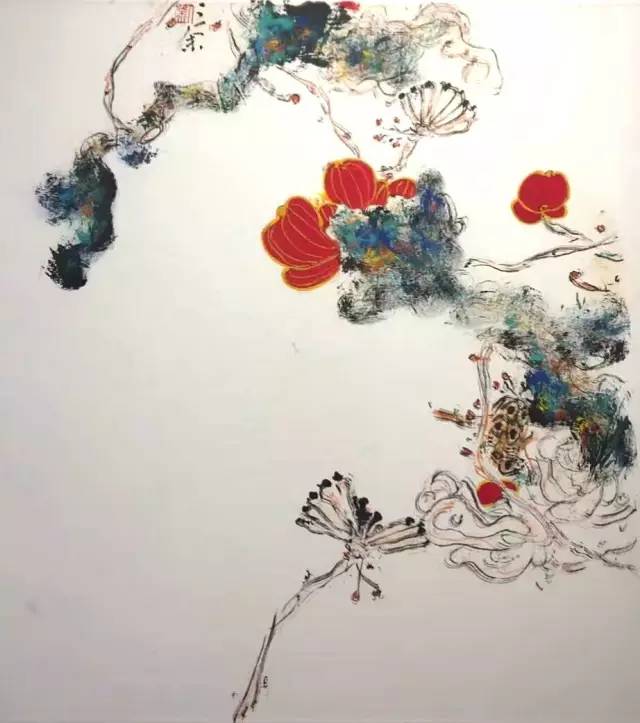 云水谣-幻荷刘三余焦墨作品展在北京东岳庙开展