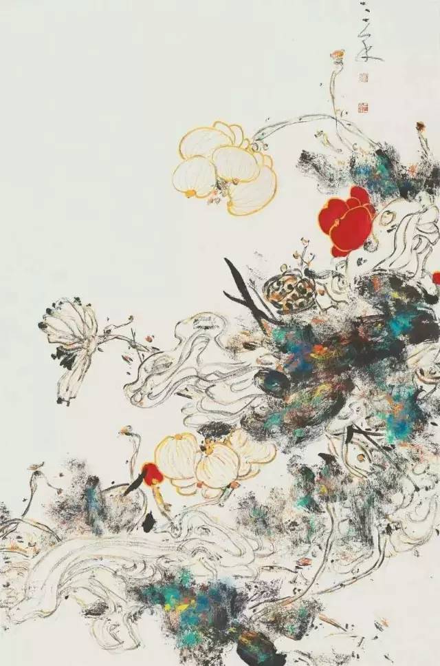 云水谣-幻荷刘三余焦墨作品展在北京东岳庙开展