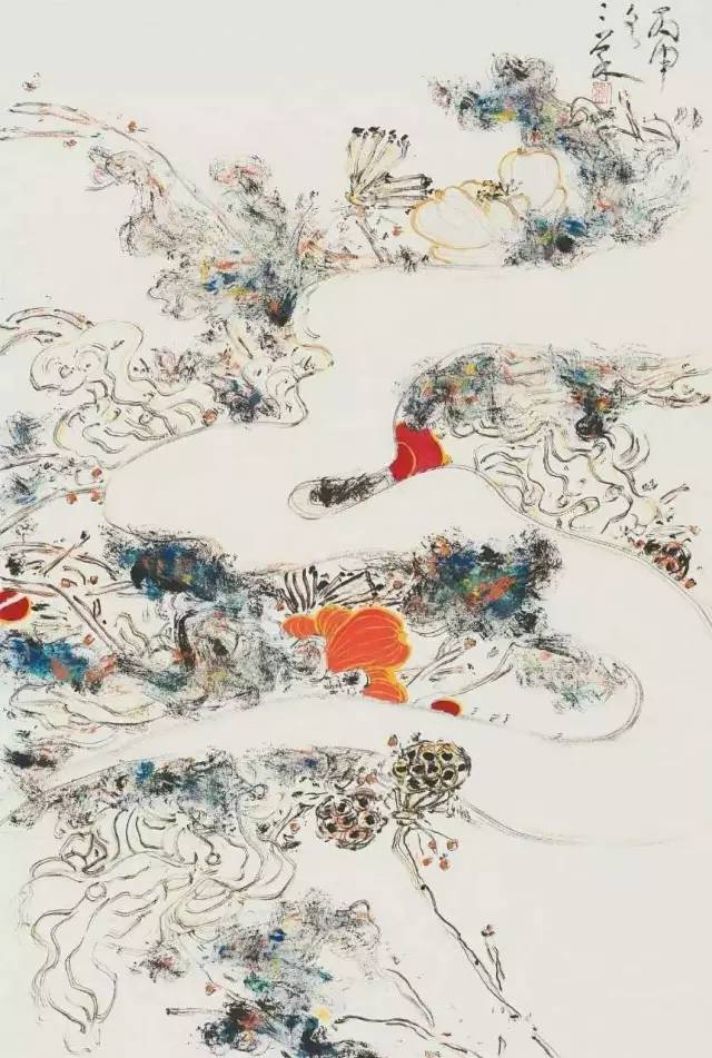 云水谣-幻荷刘三余焦墨作品展在北京东岳庙开展