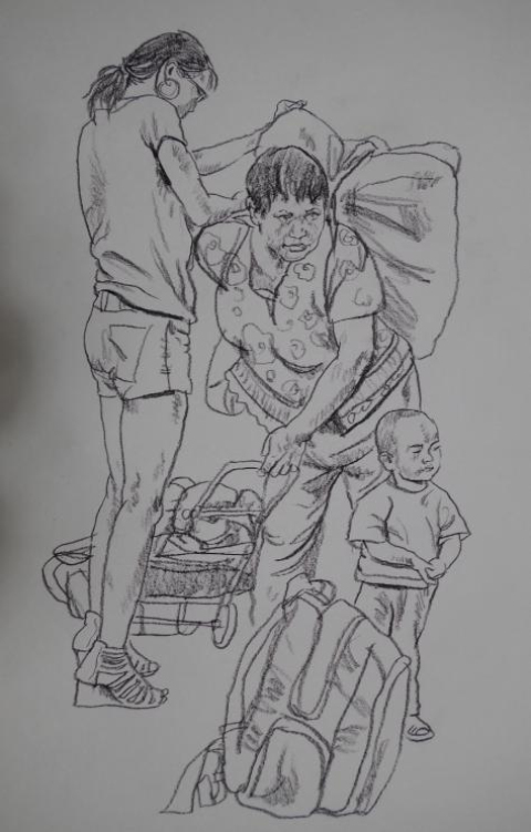 觅生活天籁 写自然心象——靳军速写