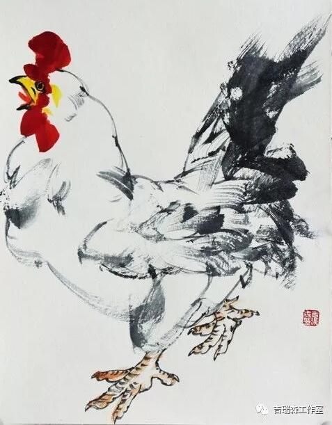 跟吉瑞森教授学画禽鸟——鸡