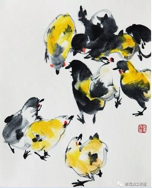 跟吉瑞森教授学画禽鸟——鸡
