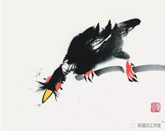 跟吉瑞森教授学画禽鸟----《八哥》