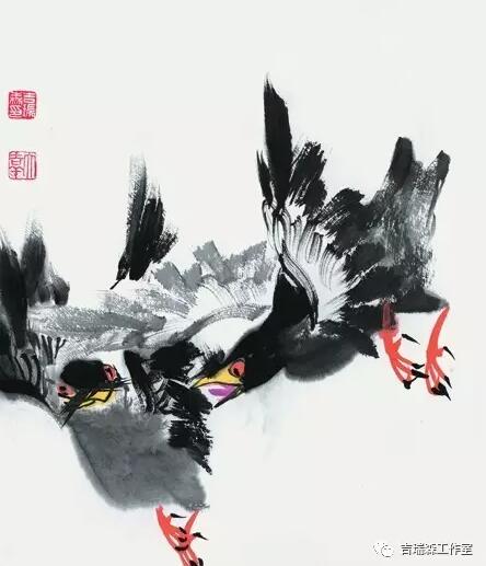 跟吉瑞森教授学画禽鸟----《八哥》