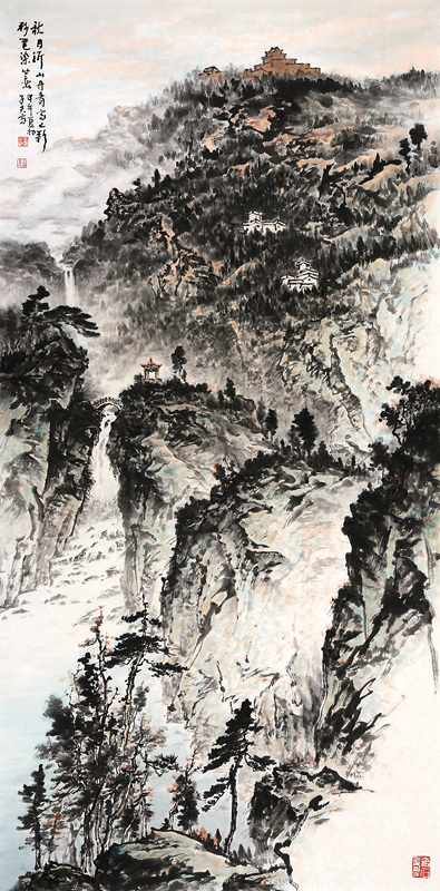 东镇雄风——读韩子富的山水画《大美沂山》