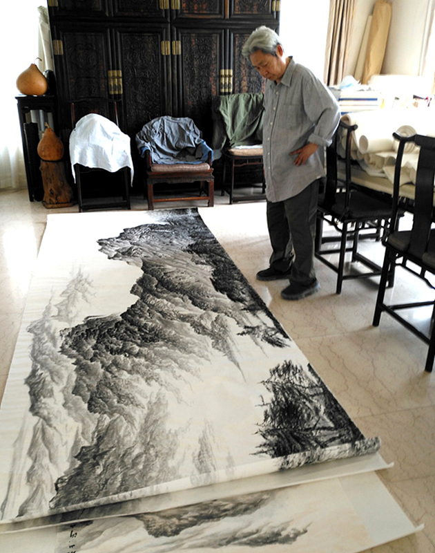 东镇雄风——读韩子富的山水画《大美沂山》