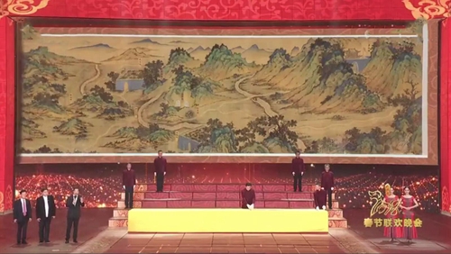 丝路工委会出品监制丝绢版《丝路山水地图》在京隆重发布