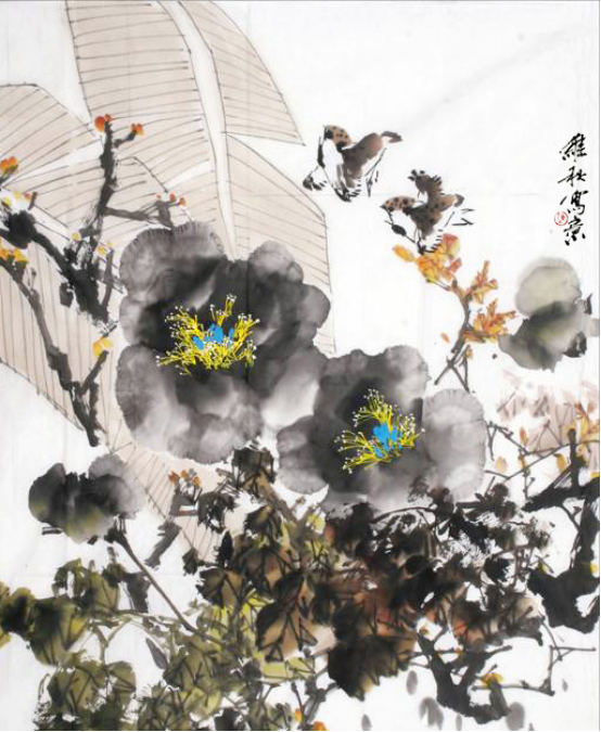 陈维秋-当代新派青年写意花鸟画家