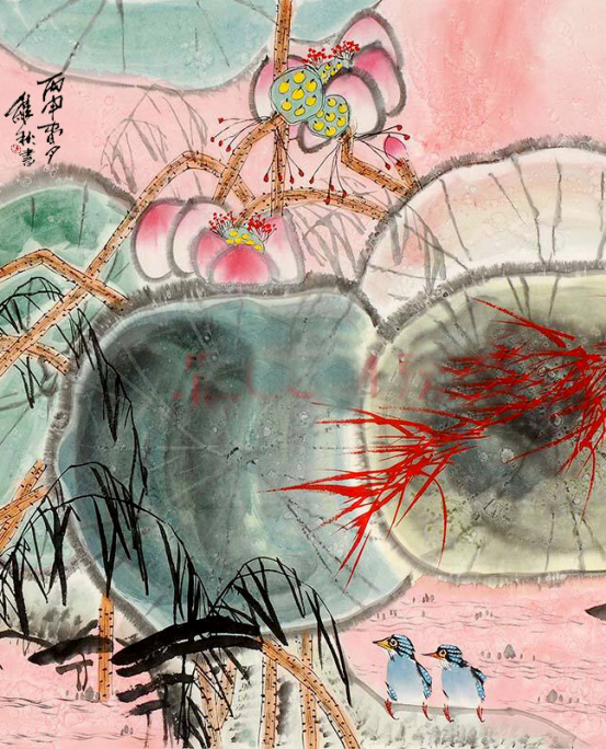 陈维秋-当代新派青年写意花鸟画家