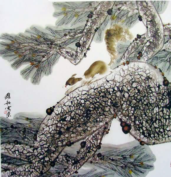 陈维秋-当代新派青年写意花鸟画家