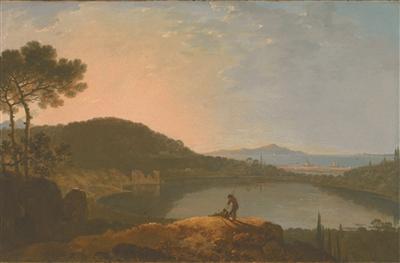 《阿佛纳斯湖和卡普里岛》 理查德·威尔逊 约1760