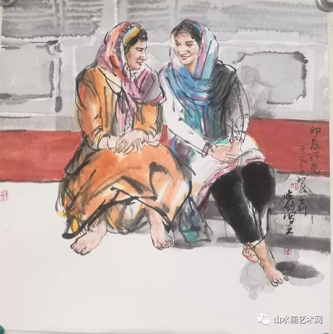 中国美术名家印度采风团--中国画画世界