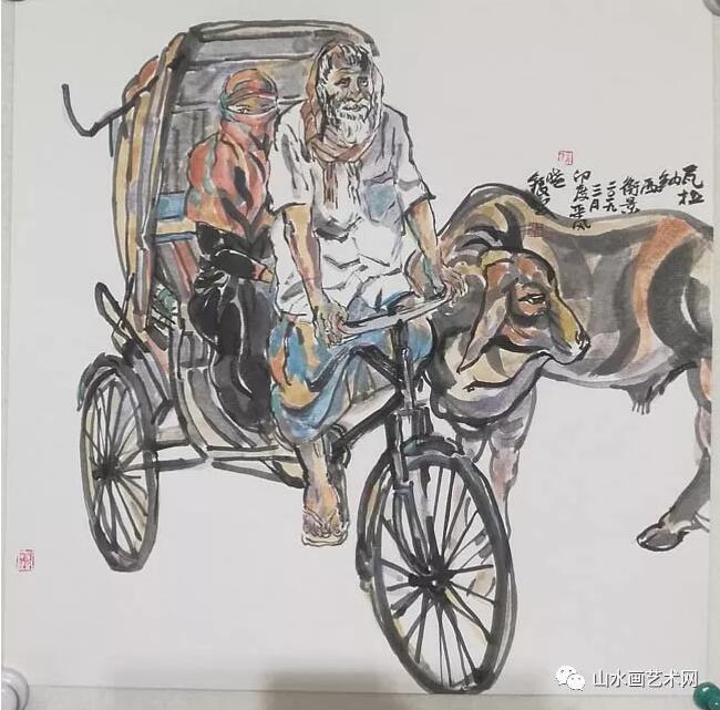 中国美术名家印度采风团--中国画画世界