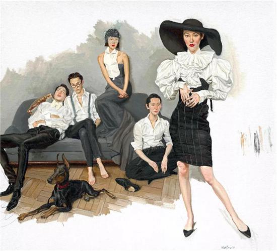 陈丹青新展亮相香港当代唐人：大幅画布上现场写生