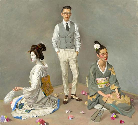 陈丹青新展亮相香港当代唐人:大幅画布上现场写生