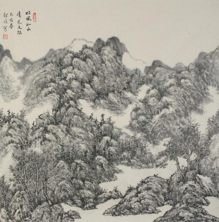 钱俊绘画印象——溪山如我心 绘我青云志