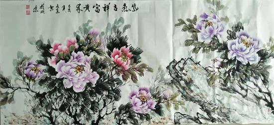 书画家李文进/彩墨绝代天香色 众芳燕舞写春秋