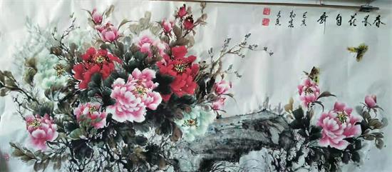 微信图片_20190815153157.jpg 书画家李文进/彩墨绝代天香色 众芳燕舞写春秋