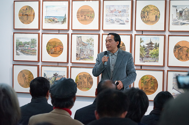 丘山明志·王辉之晏若高阳个人作品展在杭开幕